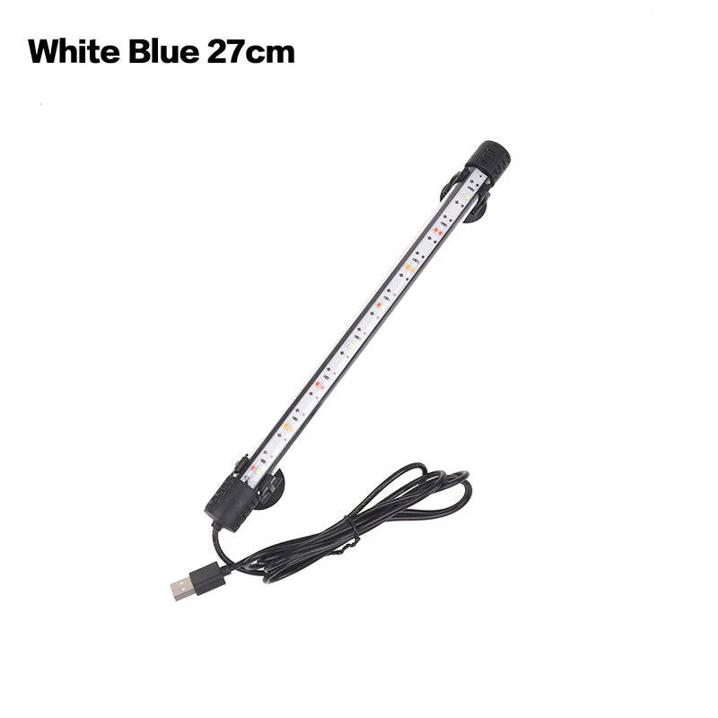 Fish Tank Light Underwater Lighting Submersible Lamp Plant Grow 110V Qme 27CM Multicolor CN Plug