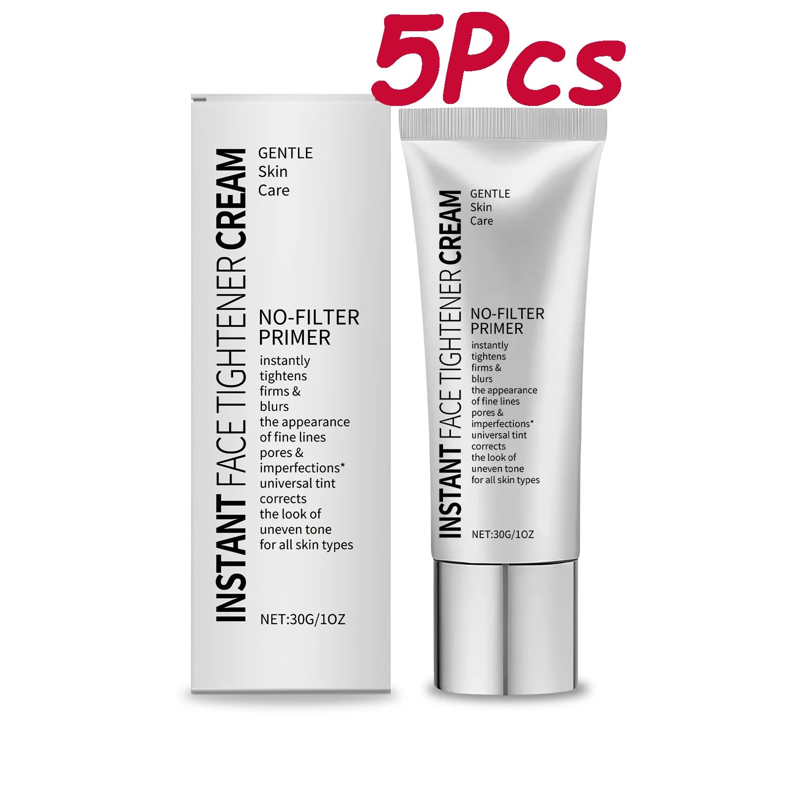Face Tighten Cream Face Primer Moisturizer Pre-Makeup Isolation Hydrating Base Smoothing Fine Lines Firming Brightening Face Ski Qme 5 x 30g Boxed