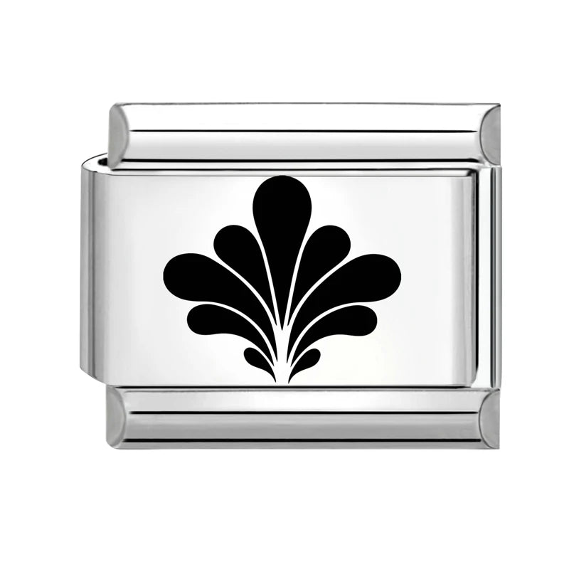 2026 New Beautiful Rose Flowers Leaves Ginkgo Leaf Italian Charm Links Fit 9mm Bracelet Stainless Steel Jewelry DIY Making Gifts Qme Style 13