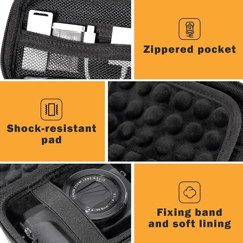 Hard Shell Digital Camera Case CCD Storage Bag Compact Lightweight Qme
