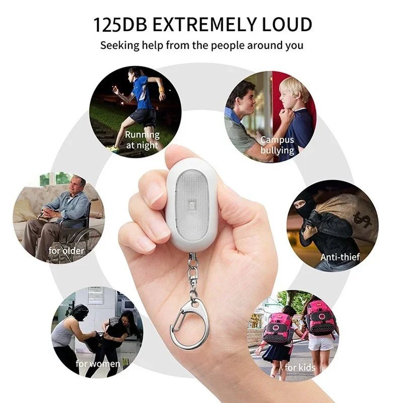 125db Self Defense Alarm Personal Defense Siren Anti-attack Security for Women Kids Personal Security Loud Alert Attack Panic Qme