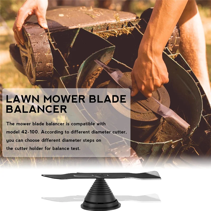 A02F-Lawn Mower Blade Sharpener For Drill, 4PCS Mower Blade Sharpener With Blade Balancer, Wear Lawnmower Blade Sharpener Qme