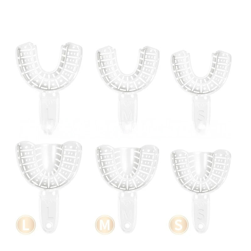 10pcs disposable dental trays impression uperization reuse Dental materials Top bite plastic dentistry materials Qme White Dentists Dent