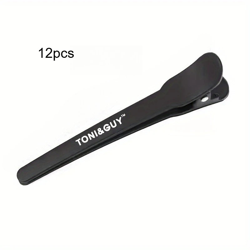Professional Hairclip, Used for Styling Segmentation, Silicone Tape, Curling Iron Without Crease, Suitable for Salon and Home Ha Qme 12pcs