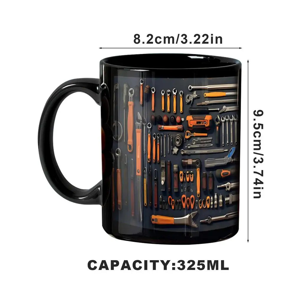 Mechanic Coffee Mug Ceramic Printed Men's Toolbox Cup Bright Colors Qme Style 4 China Mainland 350ml
