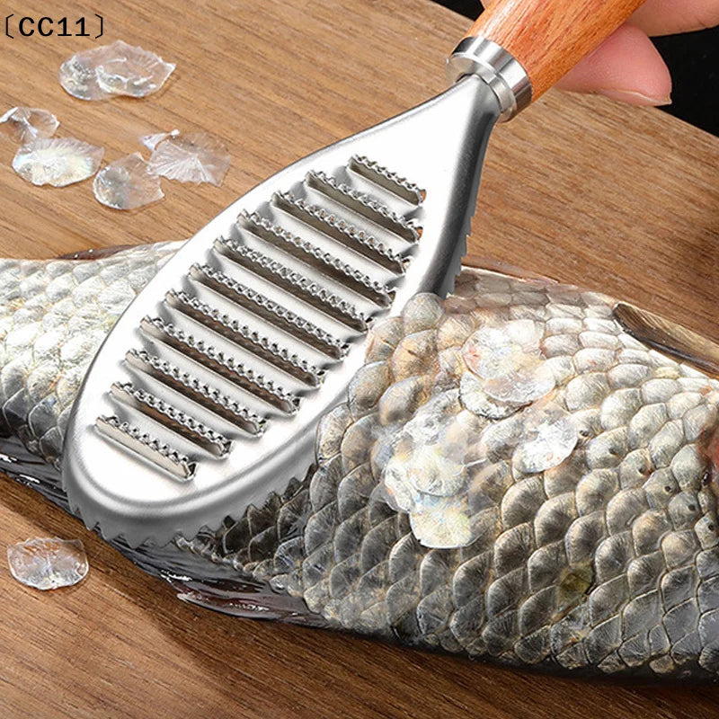 Stainless Steel Fish Scale Knife Scraper Sawtooth Scraping Boning Qme