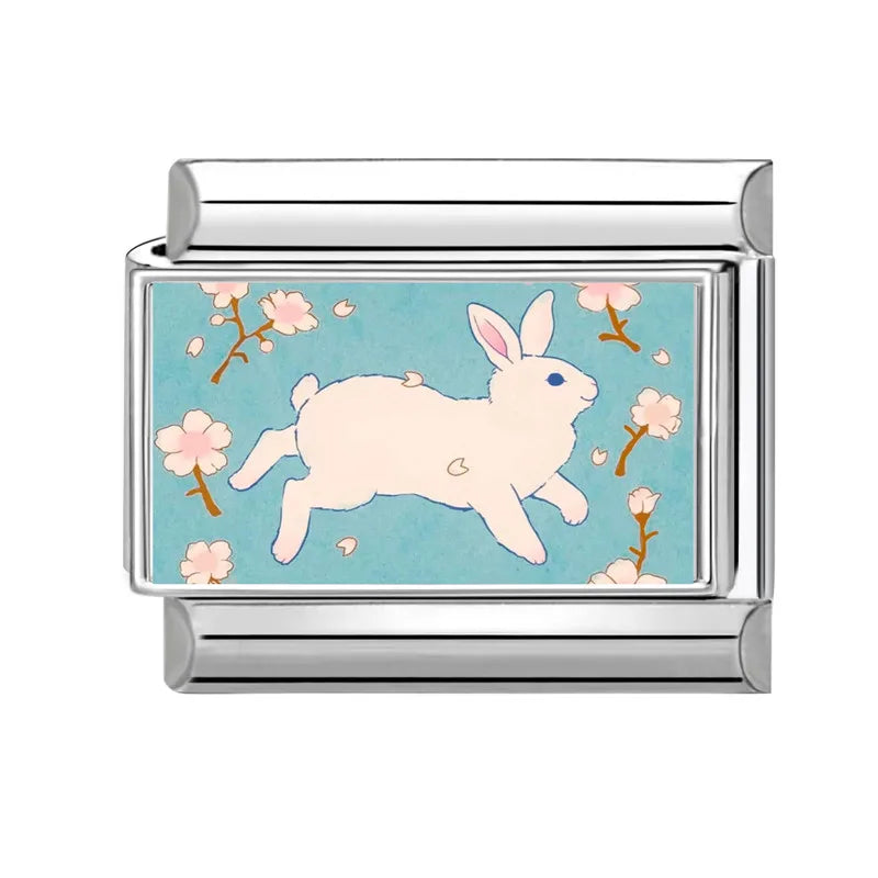 Design Cute Cartoon Animal Pet Series Cat Dog Rabbit Italian Link Fit