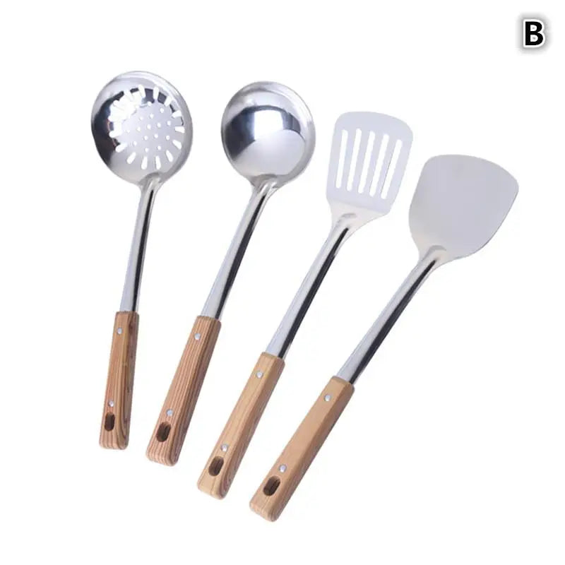 Durable Stainless Steel Wok Spatula Long Handle Kitchen Gadgets Qme B