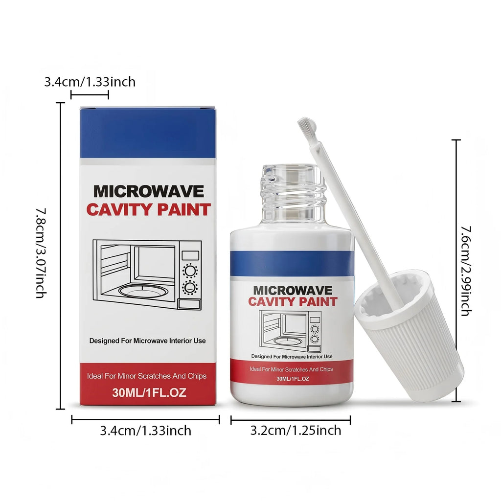 30ml Microwave Oven Cavity Special Paint Appliance Repair Touchup High Gloss Microwave Coating For Repairing Minor Scratches Qme