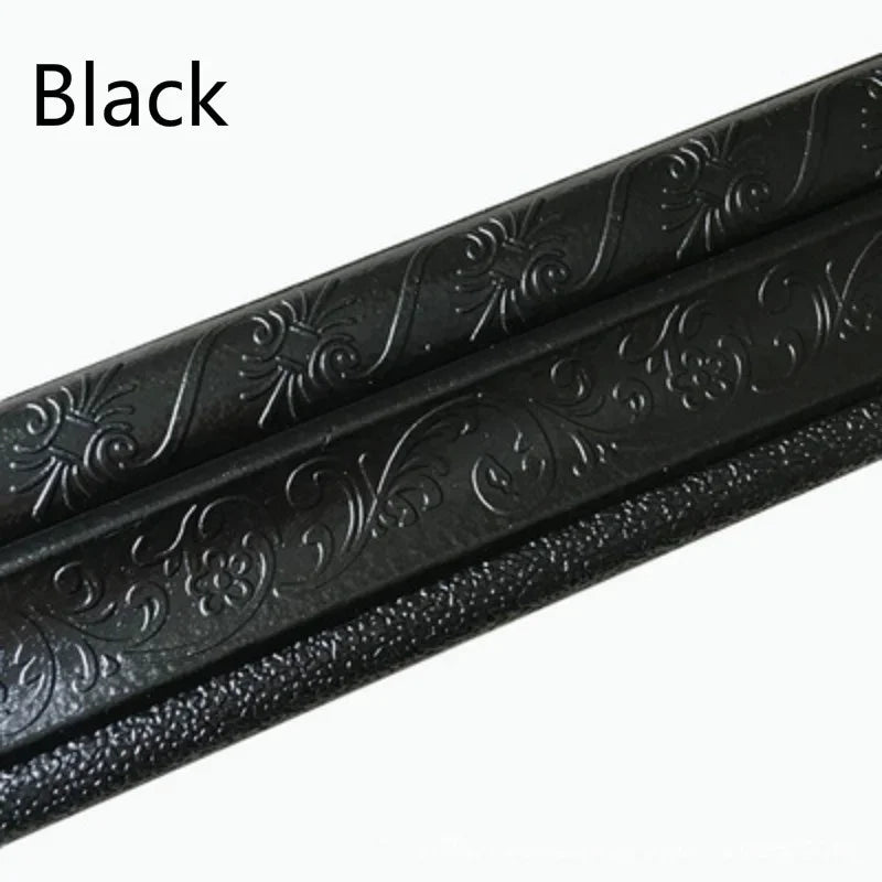 3D Self Adhesive Wall Sticker Waterproof Edge Banding Strip Corner Qme black