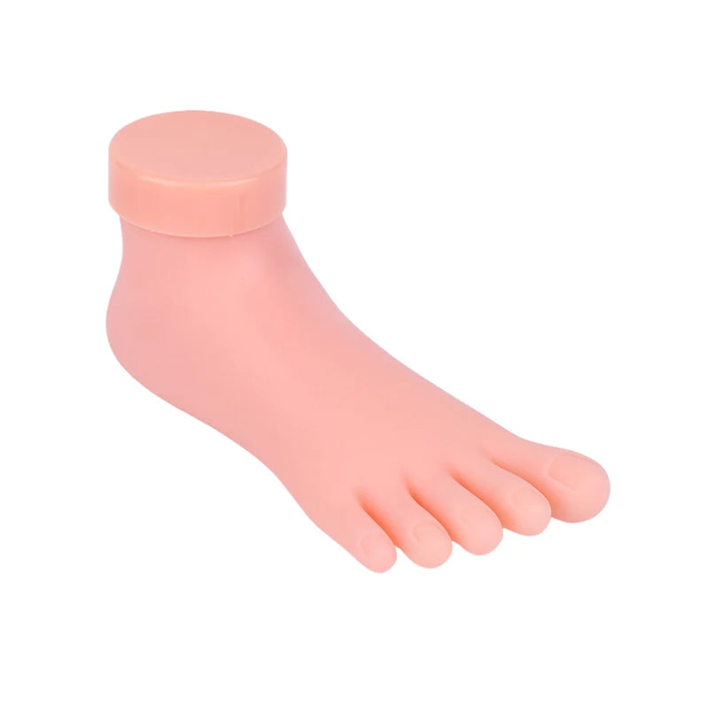 Nail Art Training Practice Hand Silicone Fake Foot Display Manicure Qme