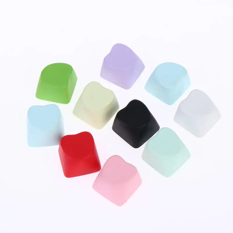 Blank No Engraved Cherry Keycaps Heart Shaped 1U PBT Thickened 10 DIY Qme