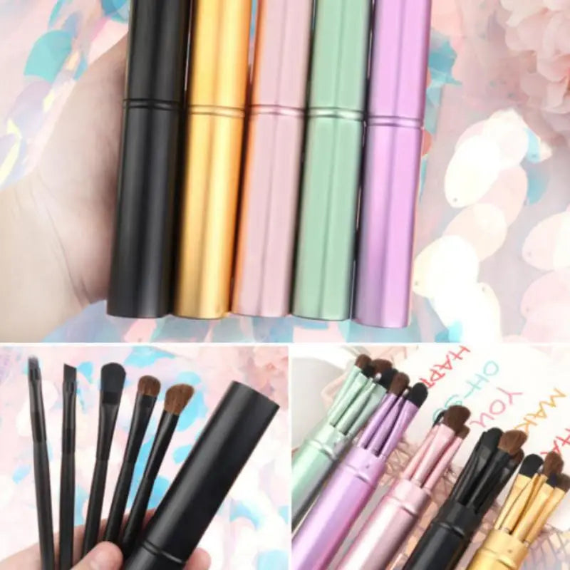 Eye Makeup Brushes Soft Eyeshadow Brush Smudging Eyeliner Storage Tube Qme