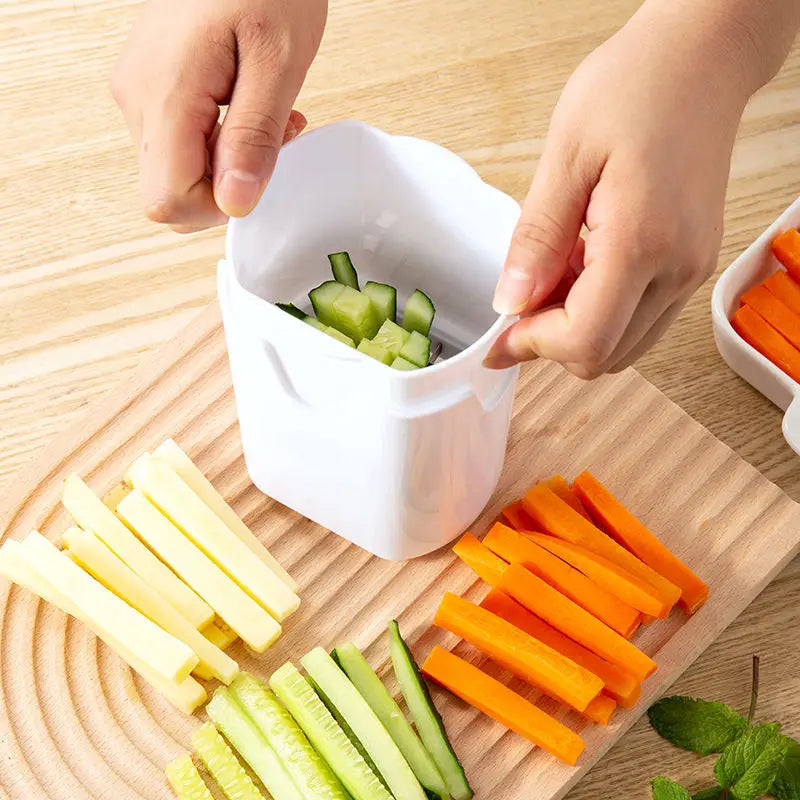 French Fry Cutter Natural Cut Rapid Slicer Vegetable Potato Tool Food Veggie Dicer Veg Chopper Kitchen Gadgets For Home Use Qme