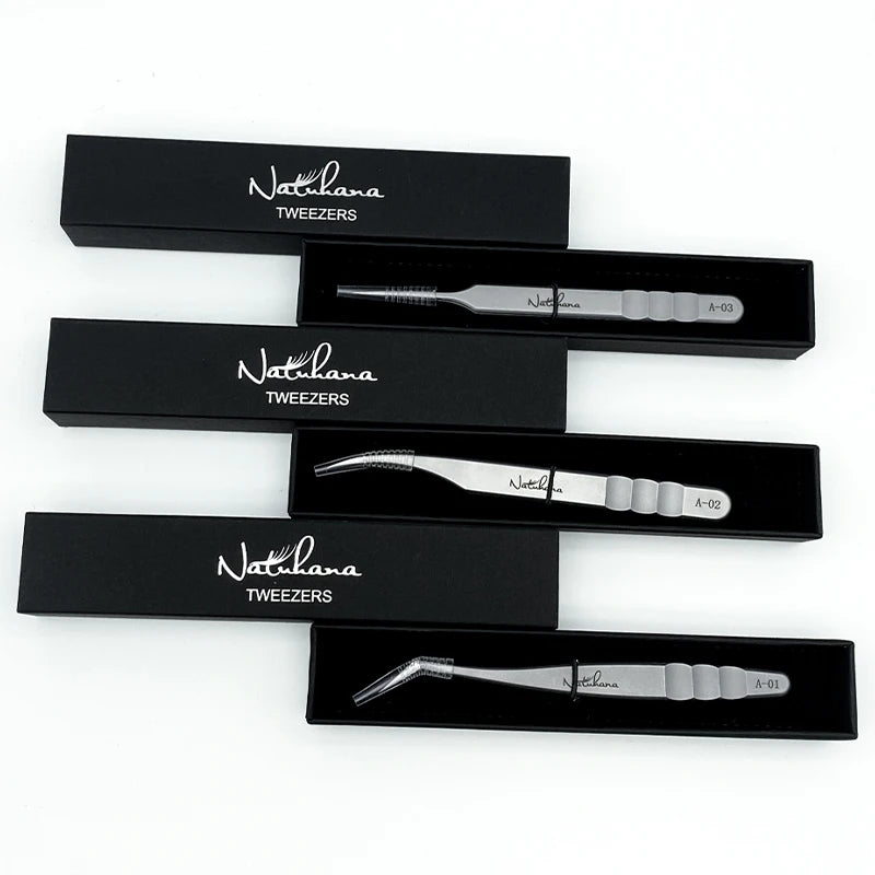 NATUHANA Professional Eyelash Extension Tweezers Precision Qme