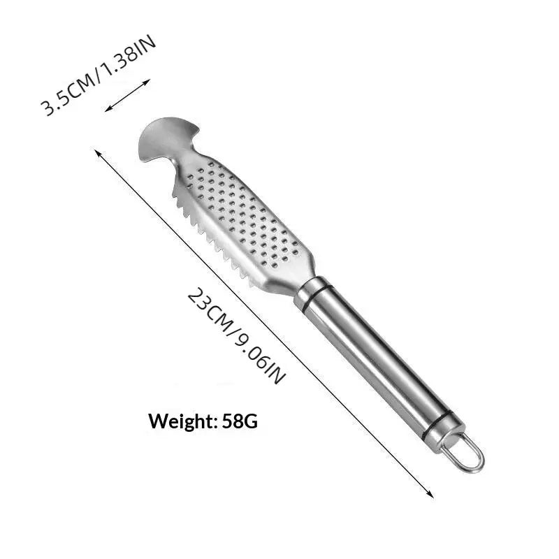 Scaler Stainless Steel Double Row Teeth Kitchen Gadgets Scale Removal Qme B