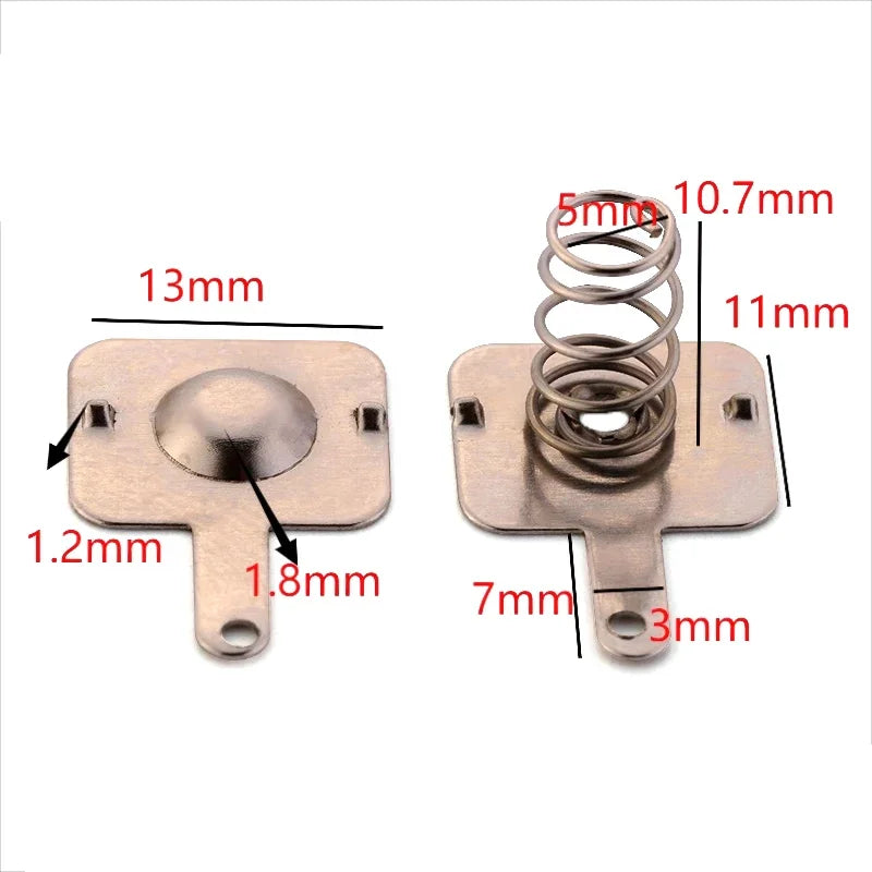DIY Accessories 18650 Battery Sheet Spring Contact Box Positive Qme
