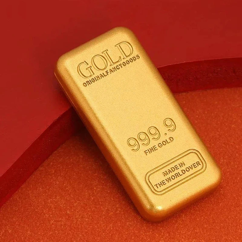Home Decor Fake Gold Bar Simulated Golden Brick Movie Prop Novelty Qme golden3