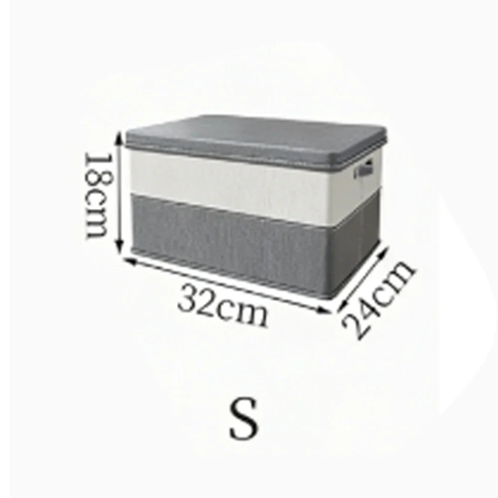 Foldable Large Capacity Storage Bin for Clothes & Quilts Collapsible Wardrobe Organizer Box for Toys Bedding & Home Qme S