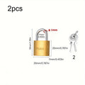 Vintage Brass Padlock, Heavy Duty Security Lock With 2 Keys, Anti-Rust, Multi-Size Options For Door, Cabinet, Luggage Qme 22mm-2pcs