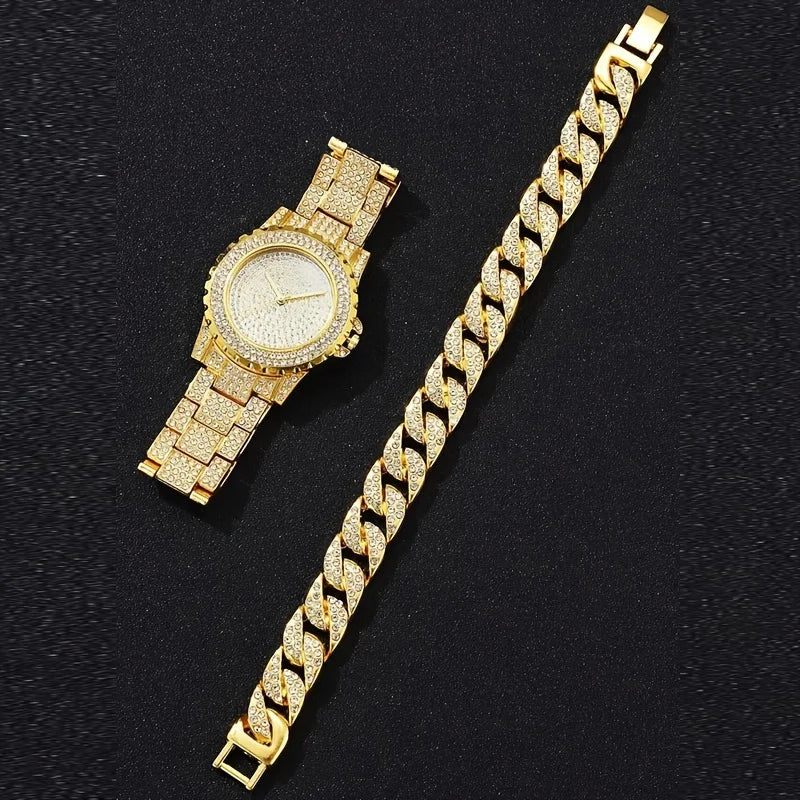 2pcs alloy watches women's watches fancy women's watches jewelry exquisite fashion women's watches Qme