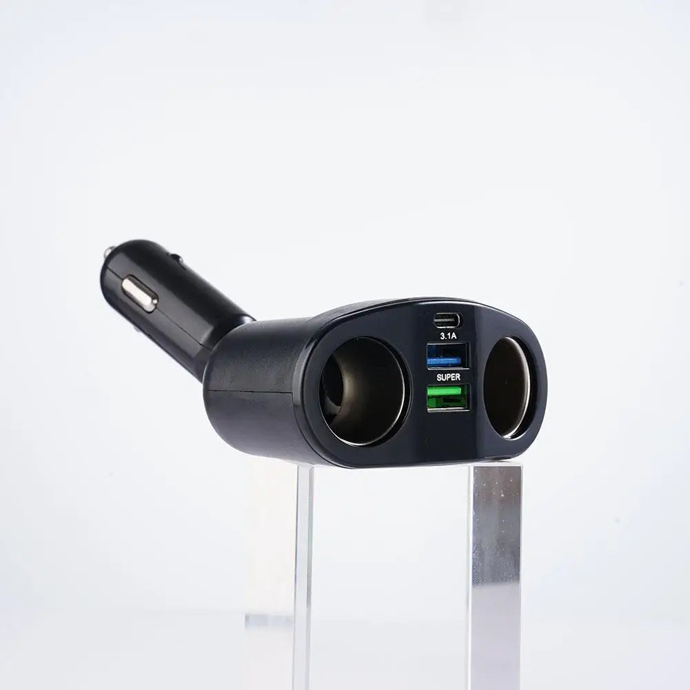 Car Cigarette Lighter PD USB Charger QC3 0 Dual Socket Splitter Qme
