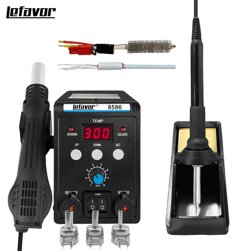 1 Digital Soldering Station Air Gun Solder Iron SMD BGA Rework Qme