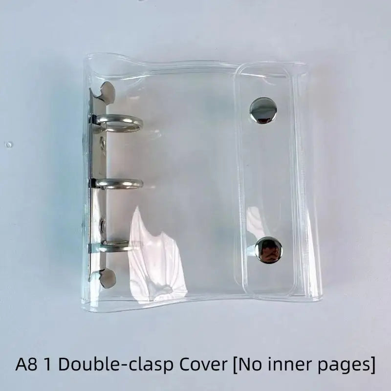 Clear PVC Ring Binder Waterproof Snap Closure Transparent File School Qme 1 A8