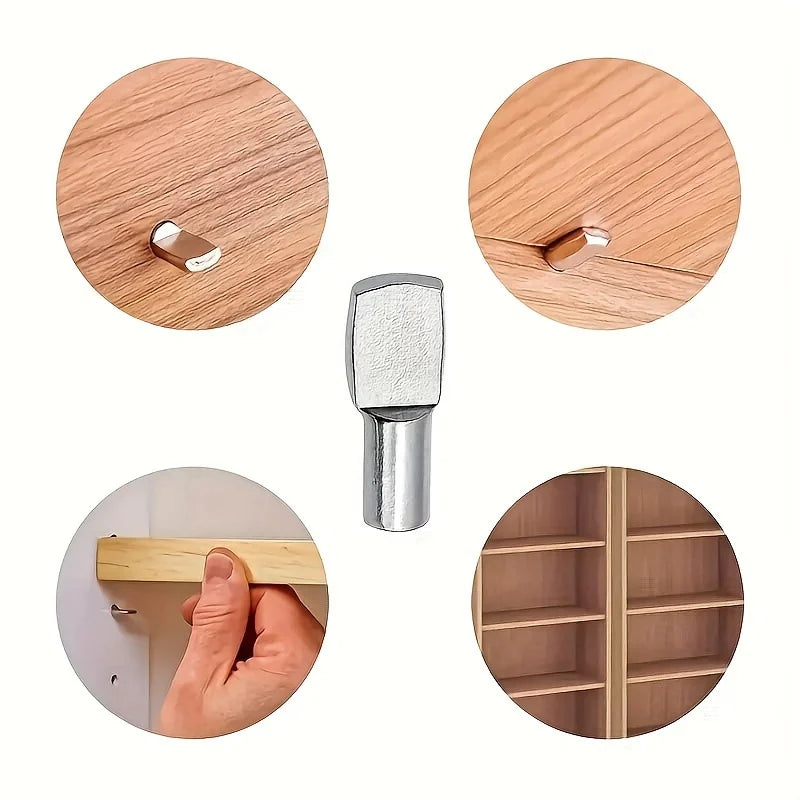 50pcs Shelf nails, spoon-shaped shelf support nails, bookshelf nails, furniture shelf support nails, cabinet shelf support nails Qme