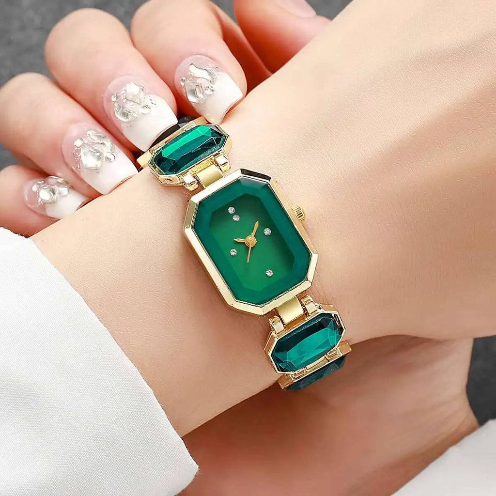 Little rock sugar watch women's watch women's watch light luxury niche temperament high beauty quartz watch square Qme