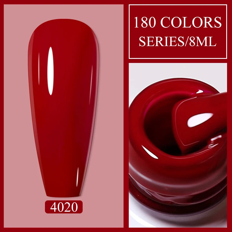 Arte Clavo Red Glitter Gel Nail Polish Yellow Holographic Spring Qme 4020