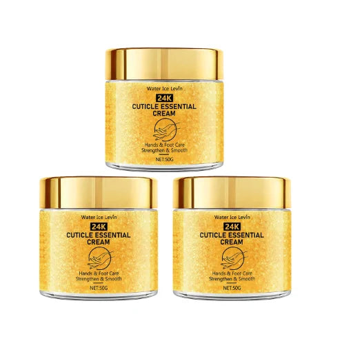 Cuticle Essential Cream with Bee Venom & Shea Butter - Strengthening & Smoothing Hand and Foot Care for Moisturized Skin Qme YELLOW 50g