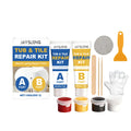Tub & Tile Repair Kit Repair Damaged Tile Bathtub Fill Cracks Waterproof Stain-Resistant Ceramic Marble Crack Filler Sealing Set Qme 1 Set