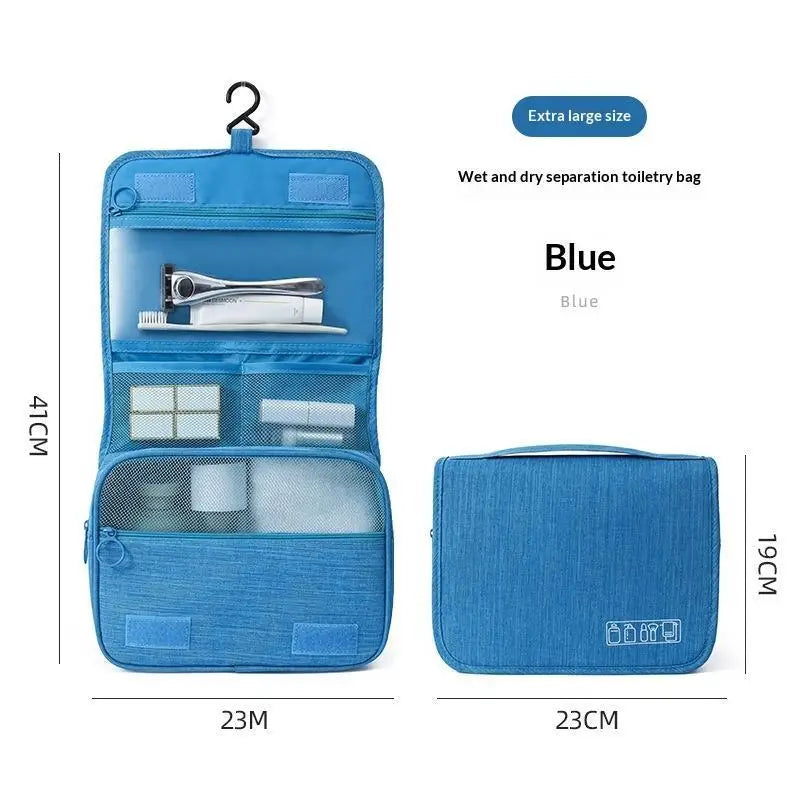 Waterproof Hanging Travel Toiletry Bag Large Capacity Multiple Pockets Perfect For Trips Vacations Getaways Qme A14