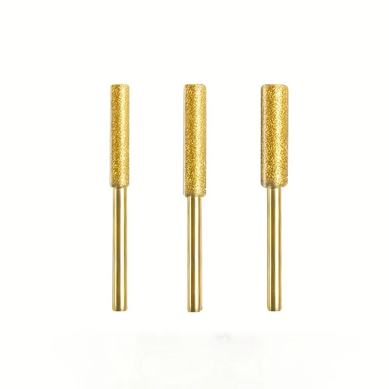 3/6-Piece Diamond Coated Chainsaw Knife Sharpener Set - Quick Knife Sharpener for Chainsaws, Durable and Efficient Qme 3PCS Gold