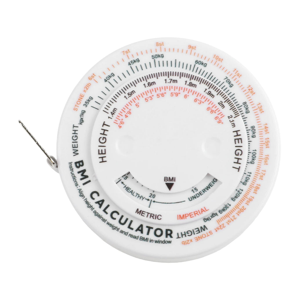 1 PC150cm BMI Body Mass Index Retractable Tape Calculator Diet Tape Measures Tools Multi-Functional BMI Tape Measure Qme