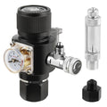 Fzone Mini Dual Stage Co2 Regulator Fish Tank Aquarium Solenoid Valve Bubble Counter Fishing Accessories Carbon Dioxide Reducer Qme CGA320