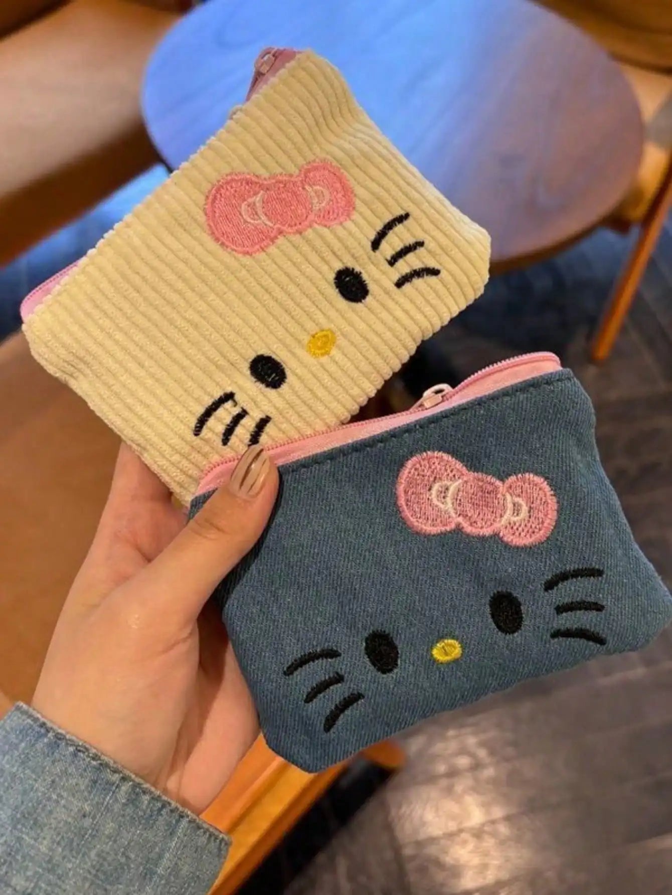 Pocket Wallet Stationery Supplies Lipstick Headphones Portable Bag Qme