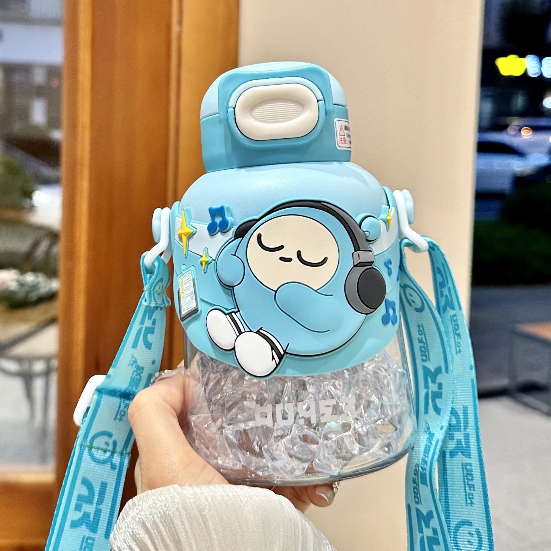 Hello Kitty Kuromi High-Quality Plastic Cup Convenient Carry-Handle Direct-Drink Cup Student & Casual Water Cup Water Bottle Qme 11