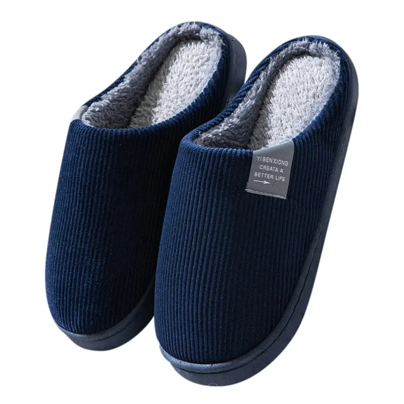 Casual Thick Soft Bottom Home Slippers Household Plush Anti-slip Qme