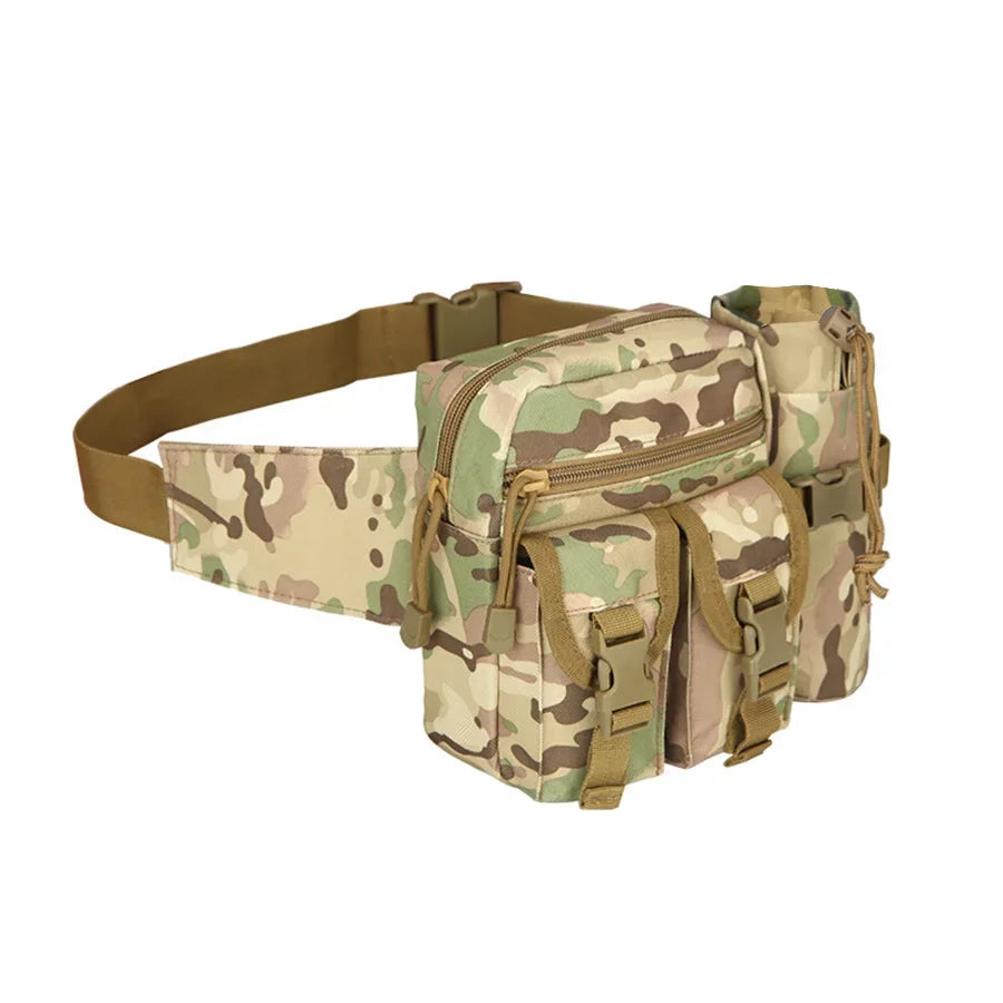 Multi-sport water bottle waist bag is detachable and suitable for outdoor sports such as mountaineering, camping, and hiking Qme CP