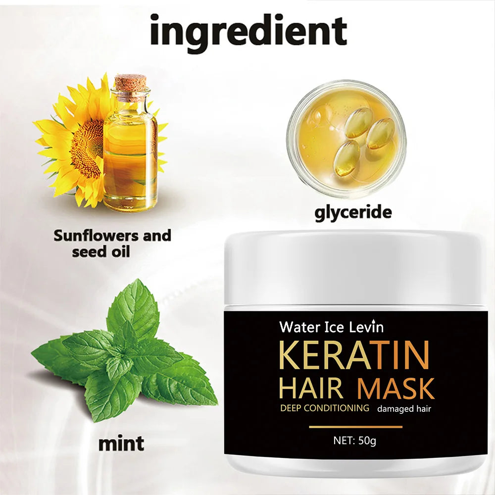 Keratin Hair Mask 5 Seconds Repair Damage Frizzy Hair Mask Damage Hair Mask Treatment Scalp Hair Shiny Hair Care Qme