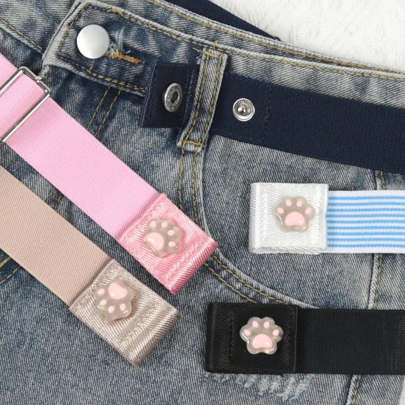 Traceless Invisible Belt Adjustable Elastic Waist Band Buckle-Free Belts for Women Quality Jeans Pants No Buckle Easy To Wear Qme
