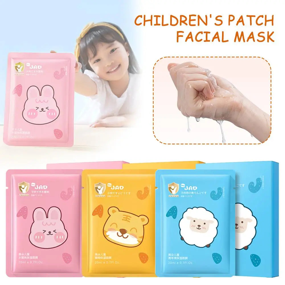 Cute Animal Cartoon Sheet Masks Childrens Spa Facial Masks Nourish For All Skin Types Gentle Moisturizing Brighten Mask Skincare Qme