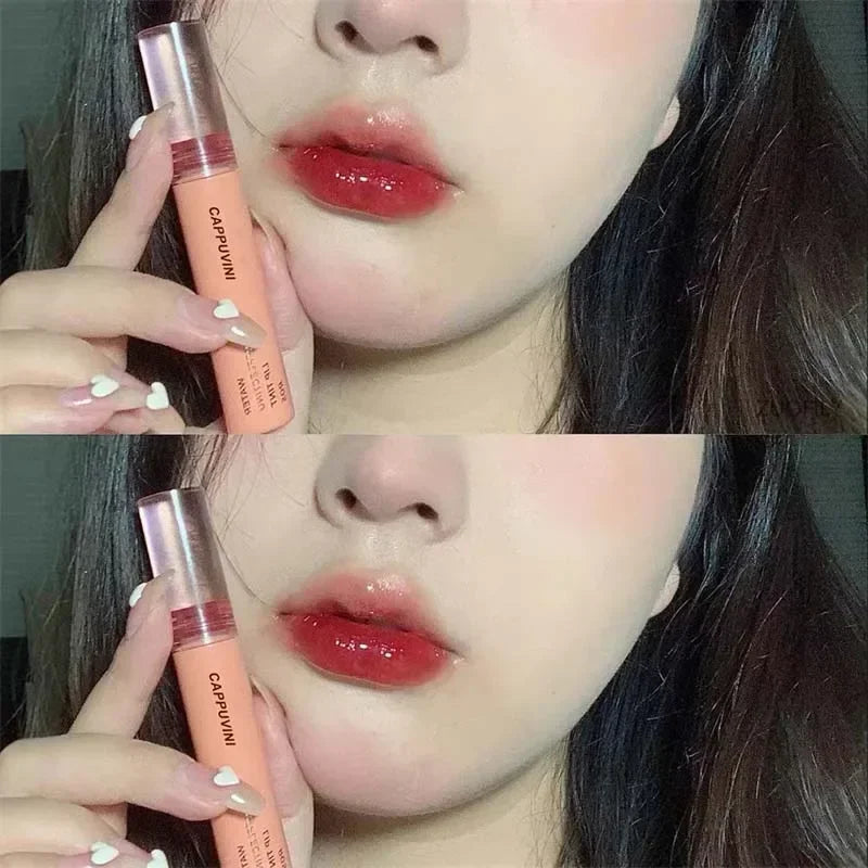 2024 New 6 Color Mirror Dyeing Lip Gloss Moisturizer Liquid Lipstick Waterproof Long Lasting Red Lip Tint Korean Makeup Cosmetic Qme