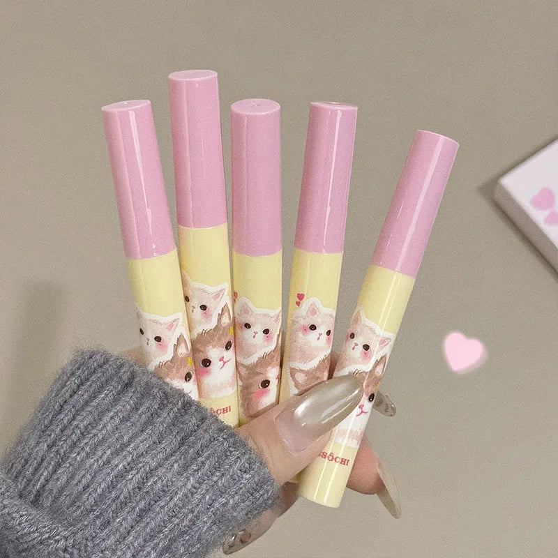 Lip Mud Kawaii Cat Velvet Nude Lipstick Matte Texture Silky Easy Qme