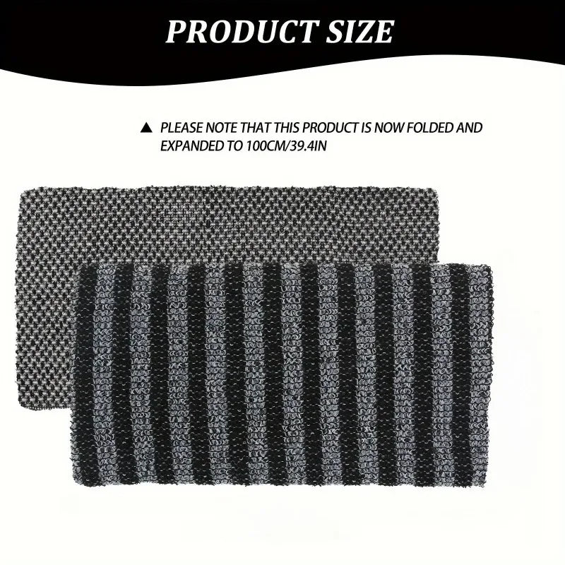 Exfoliating Bath Scrub Towel Ergonomic Handle Back Arms Legs Gentle Qme Black 2Pcs