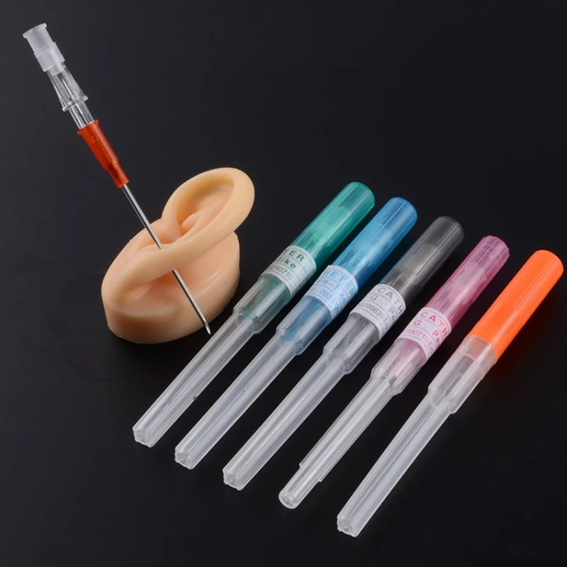 50/5PCS Disposable Piercing Needles Sterilized Body Surgical Steel Piercing Needles For Ear Nose Navel Nipple Piercing Tools Qme