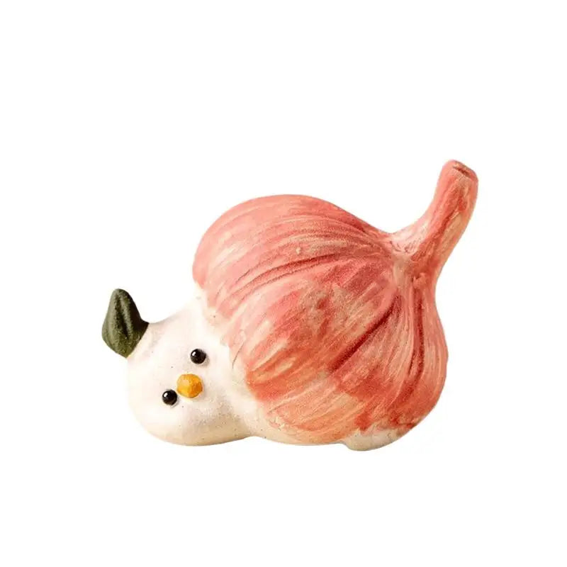 Home Decor Office Desktop Decoration Idea Festive Garlic Bird Tea Pet Qme