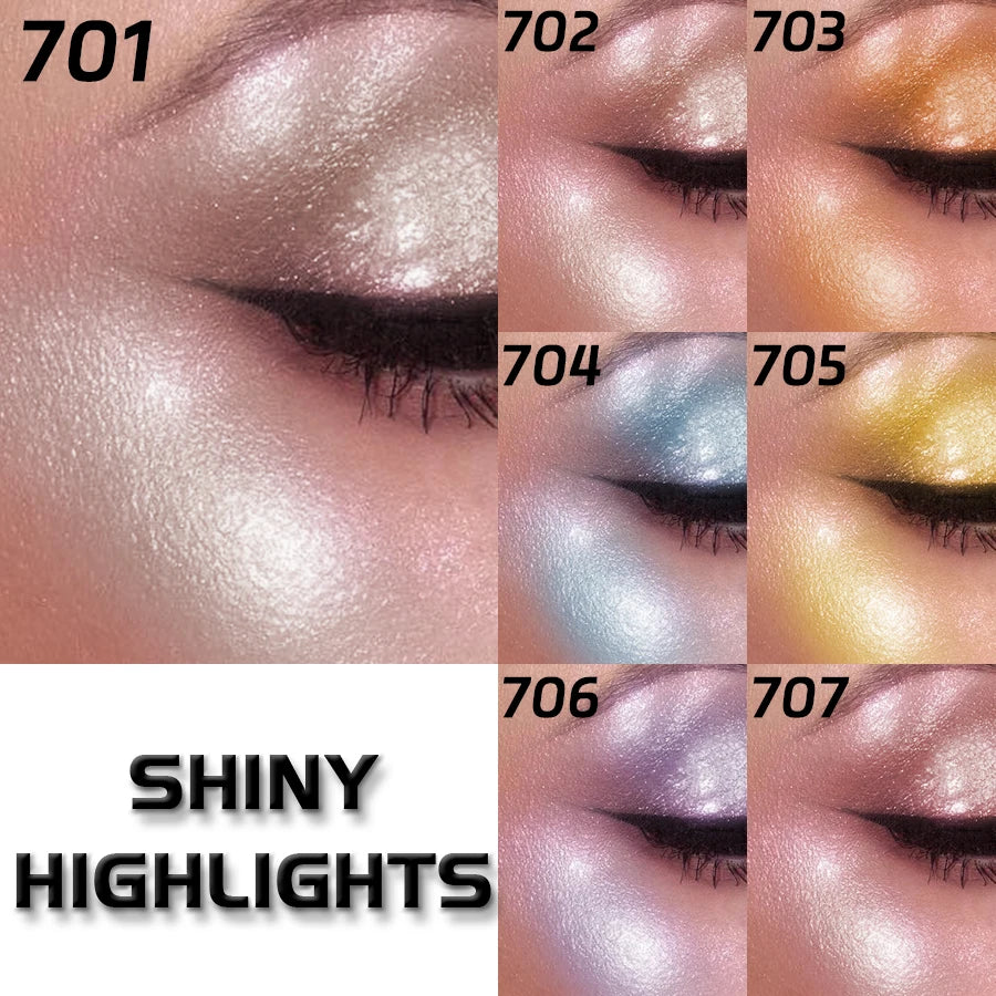 7-Color Diamond Liquid Highlighter Spray Waterproof Gloss Glitter Qme